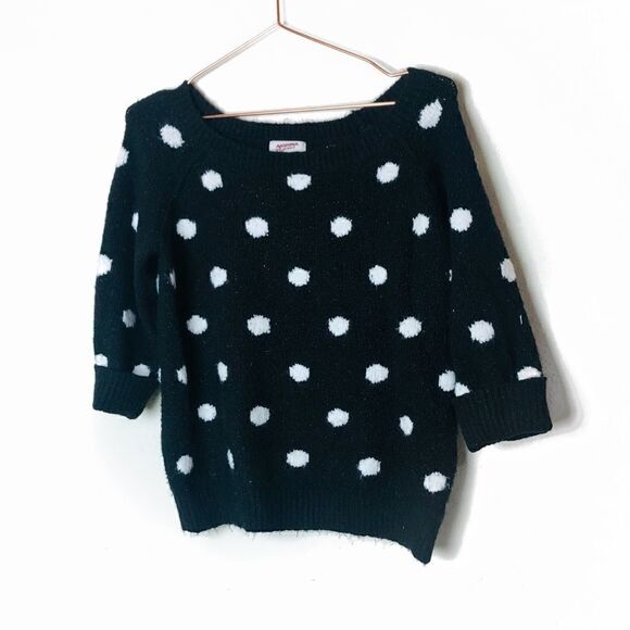 EUC Arizona Jeans Co. Blue Polka Dot Sweater XL JR - Picture 1 of 5